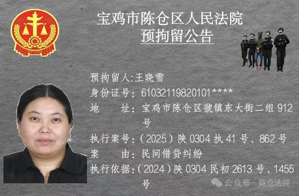 图片[15]-宝鸡市陈仓区人民法院预拘留公告
