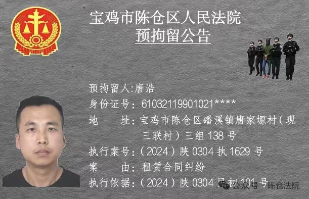 图片[6]-宝鸡市陈仓区人民法院预拘留公告